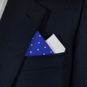 NEW - Contrasting Color 100% Cotton Pre-Folded Pocket Square Handkerchief Insert